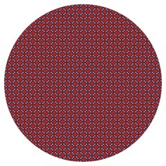 Brown Red Dot Pattern Round Trivet by ytdream