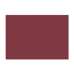 Brown Red Dot Pattern Crystal Sticker (a4)