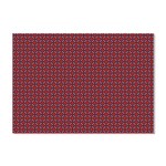 Brown Red Dot Pattern Crystal Sticker (A4) Front