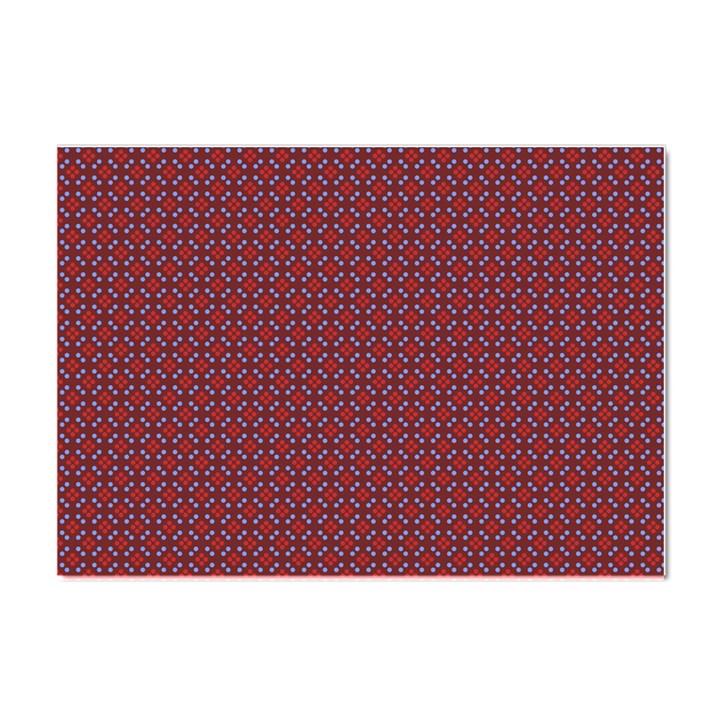 Brown Red Dot Pattern Crystal Sticker (A4)