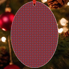 Brown Red Dot Pattern Uv Print Acrylic Ornament Oval by ytdream