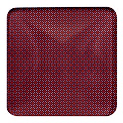 Brown Red Dot Pattern Square Glass Fridge Magnet (4 Pack) by ytdream