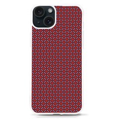 Brown Red Dot Pattern Iphone 15 Tpu Uv Print Case