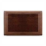 Brown Red Dot Pattern Wood Oval USB Flash Drive Box