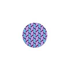 Purple Blue Pattern 1  Mini Buttons