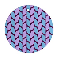 Purple Blue Pattern Ornament (round) by ytdream