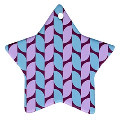 Purple Blue Pattern Star Ornament (two Sides)