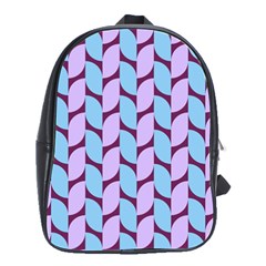 Purple Blue Pattern School Bag (large) by ytdream