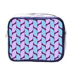 Purple Blue Pattern Mini Toiletries Bag (one Side) by ytdream