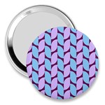 Purple Blue Pattern 3  Handbag Mirrors Front