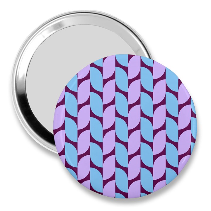 Purple Blue Pattern 3  Handbag Mirrors