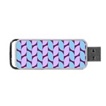 Purple Blue Pattern Portable USB Flash (Two Sides) Front