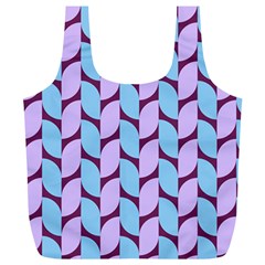 Purple Blue Pattern Full Print Recycle Bag (xl) by ytdream