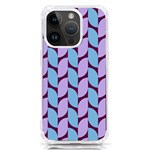 Purple Blue Pattern iPhone 14 Pro TPU UV Print Case Front