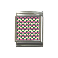 Green Yellow Pattern Italian Charm (13mm)