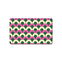 Green Yellow Pattern Magnet (name Card)