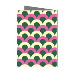 Green Yellow Pattern Mini Greeting Cards (pkg Of 8) by ytdream