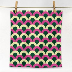 Green Yellow Pattern Face Towel