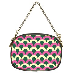 Green Yellow Pattern Chain Purse (two Sides)