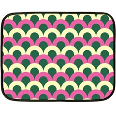 Green Yellow Pattern Two Sides Fleece Blanket (mini) by ytdream