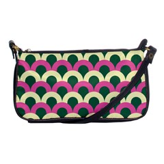 Green Yellow Pattern Shoulder Clutch Bag