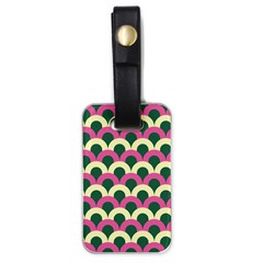 Green Yellow Pattern Luggage Tag (one Side)