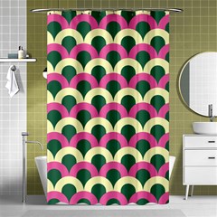 Green Yellow Pattern Shower Curtain 48  X 72  (small) 