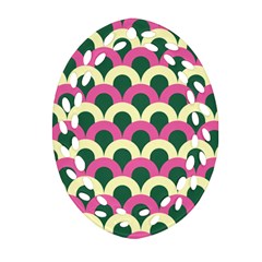 Green Yellow Pattern Ornament (oval Filigree)