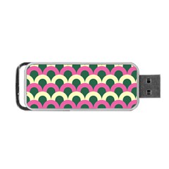 Green Yellow Pattern Portable Usb Flash (two Sides) by ytdream