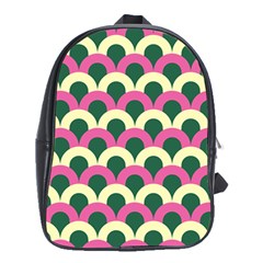 Green Yellow Pattern School Bag (xl)