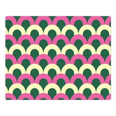 Green Yellow Pattern Two Sides Premium Plush Fleece Blanket (large)