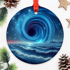 Astral Waveform Fantasy Round Ornament (two Sides)