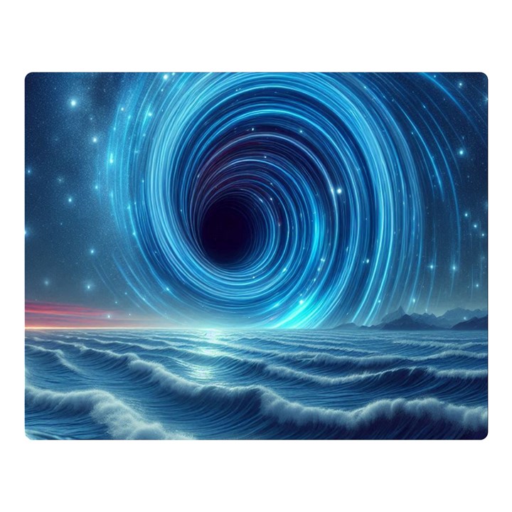 Astral Waveform Fantasy Premium Plush Fleece Blanket (Large)