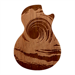 Astral Waveform Fantasy Guitar Shape Wood Guitar Pick Holder Case And Picks Set by Grandong