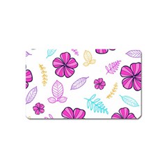 Flowers Leaves Pattern Art Bloom Magnet (name Card) by Grandong