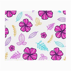 Flowers Leaves Pattern Art Bloom Small Glasses Cloth by Grandong