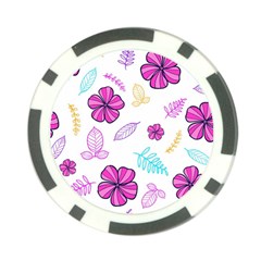 Flowers Leaves Pattern Art Bloom Poker Chip Card Guard (10 Pack) by Grandong