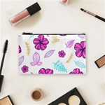 Flowers Leaves Pattern Art Bloom Cosmetic Bag (Small) Front