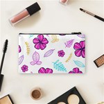 Flowers Leaves Pattern Art Bloom Cosmetic Bag (Small) Back