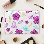 Flowers Leaves Pattern Art Bloom Cosmetic Bag (Large) Back