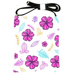 Flowers Leaves Pattern Art Bloom Shoulder Sling Bag by Grandong