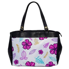 Flowers Leaves Pattern Art Bloom Oversize Office Handbag by Grandong