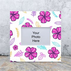 Flowers Leaves Pattern Art Bloom White Box Photo Frame 4  X 6  by Grandong