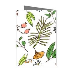 Line Floral Art Pattern Ornament Mini Greeting Cards (pkg Of 8)