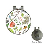 Line Floral Art Pattern Ornament Hat Clips with Golf Markers Front