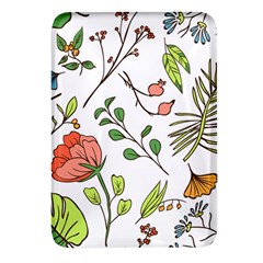 Line Floral Art Pattern Ornament Rectangular Glass Fridge Magnet (4 Pack) by Grandong