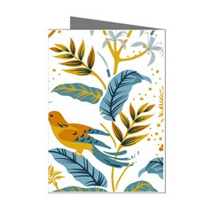 Artwork Backdrop Bird Blue Mini Greeting Cards (pkg Of 8)