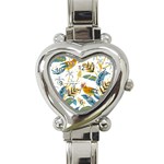 Artwork Backdrop Bird Blue Heart Italian Charm Watch Front