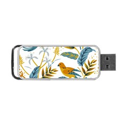 Artwork Backdrop Bird Blue Portable Usb Flash (one Side) by Grandong