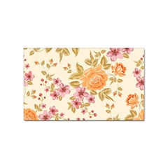 Peony Flower Pattern Background Sticker (rectangular) by Grandong